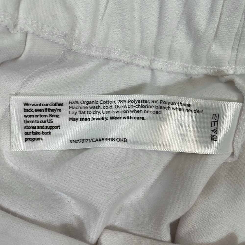 Eileen Fisher Pants XS White Cropped Stretch Pants Elastic Back EUC - Picture 8 of 9